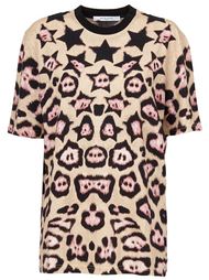 футболка с леопардовым принтом   Givenchy