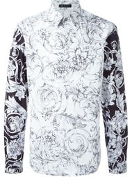 рубашка с цветочным принтом   Versace