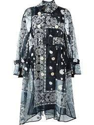свободное пальто-тренч  Sacai