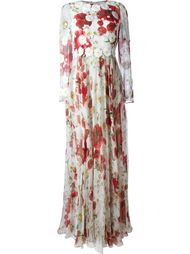 платье с цветочным принтом   Dolce &amp; Gabbana