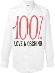 футболка-поло с принтом логотипа  Love Moschino