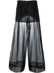 прозрачные широкие брюки Emilio Pucci