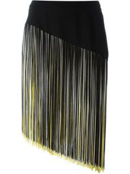 асимметричная юбка с бахромой Christopher Kane