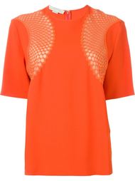 футболка с сетчатой вставкой  Stella McCartney