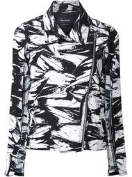 байкерская куртка с абстрактным принтом   Yigal Azrouel