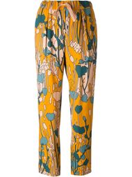брюки с цветочным принтом Odeeh
