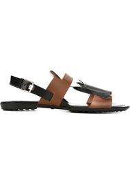 сандалии с бахромой Tod's