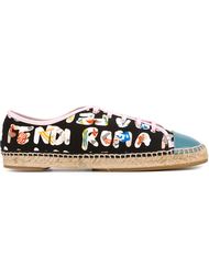 эспадрильи с принтом  Fendi