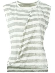 полосатый драпированный топ Mm6 Maison Margiela