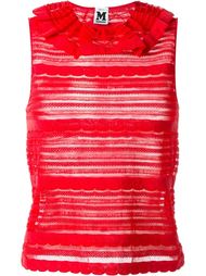 прозрачный топ с рюшами по горловине M Missoni