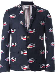 пиджак с заплатками в виде рыб Thom Browne