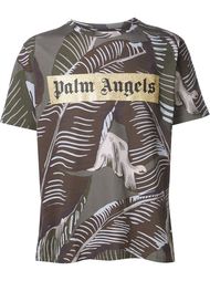 футболка с лиственным принтом Palm Angels