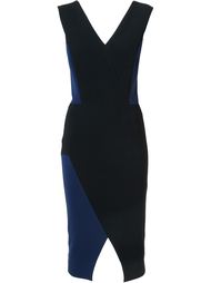 платье-футляр дизайна колор-блок Victoria Beckham