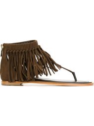 сандалии с бахромой  Tod's