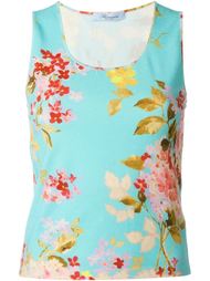 вязаный топ с цветочным принтом   Blumarine
