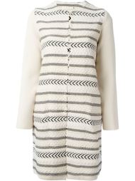полосатое пальто Tory Burch
