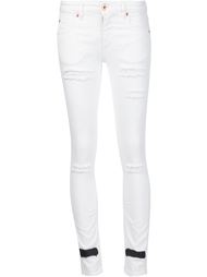 джинсы кроя скинни с потертой отделкой Off-White