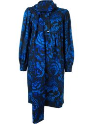 платье с принтом роз Yves Saint Laurent Vintage