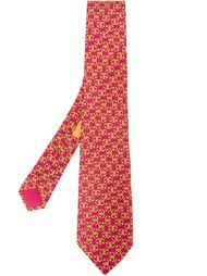 галстук с принтом подков Hermès Vintage