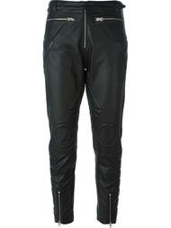 укороченные кожаные брюки Mm6 Maison Margiela