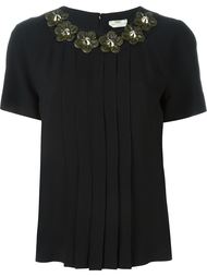 блузка с цветочной аппликацией  Fendi