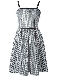 приталенное платье с цветочной вышивкой Blumarine