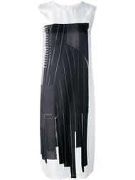 платье шифт с абстрактным принтом DKNY