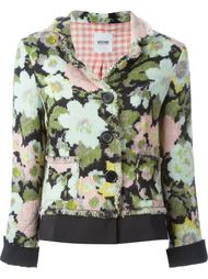 тканый пиджак с цветочным узором Moschino Vintage