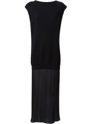многослойное платье с трикотажным верхом T By Alexander Wang
