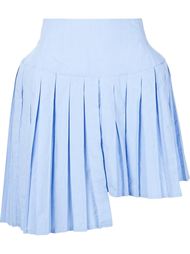 плиссирвоанная юбка с асимметричным подолом Julien David