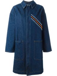 джинсовое пальто с заклепками MSGM