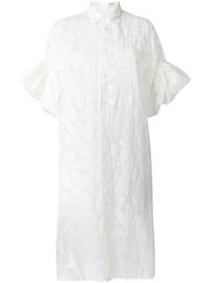 платье-рубашка с принтом перьев Junya Watanabe Comme Des Garçons