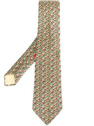 галстук с геометрическим принтом Hermès Vintage