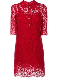 кружевное платье с пуговицами Dolce &amp; Gabbana