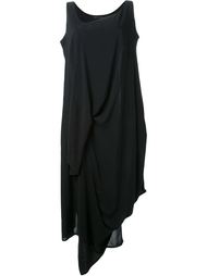 асимметричное драпированное платье Yohji Yamamoto