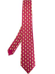 галстук с принтом пеликанов Hermès Vintage