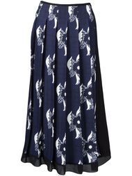 плиссированная юбка с принтом Victoria Beckham