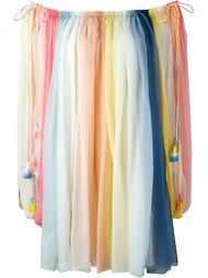 полосатое платье 'Rainbow' с открытыми плечами Chloé