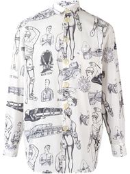рубашка с принтом 'First Aid'  Jean Paul Gaultier Vintage