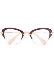 оптические очки в оправе "кошачий глаз" Miu Miu Eyewear
