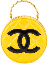 круглый клатч с логотипом Chanel Vintage