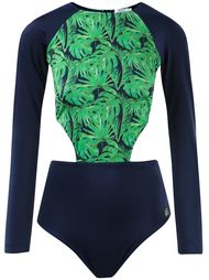 foliage long sleeved swimsuit Brigitte