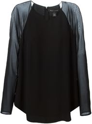 блузка с контрастными рукавами-реглан Ralph Lauren Black