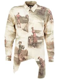рубашка асимметричного кроя с принтом  Comme Des Garçons Homme Plus