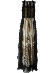длинное платье с вышивкой Alberta Ferretti