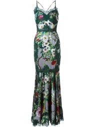 длинное платье с цветочным принтом Dolce &amp; Gabbana