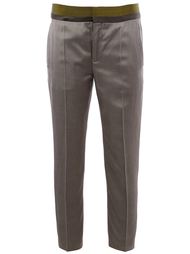 укороченный брюки с контрастным поясом Haider Ackermann