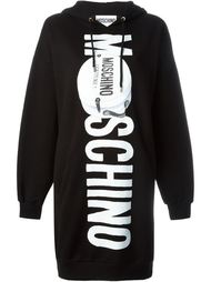 платье-толстовка с принтом-логотипом Moschino