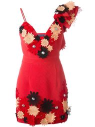 платье с цветочной аппликацией   Emanuel Ungaro