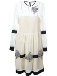 платье с контрастными полосками   Red Valentino